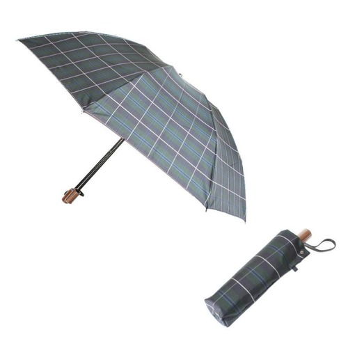 【雨傘】槙田商店　男女兼用折りたたみ傘（日本製）甲州織 最高に粋なトラッド大人の雨傘 Makita Trad　Douglas green　mt-td-dg