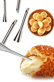 YFFSFDC シュークリーム 口金 絞り口金 製菓用品 手作り ツール ケーキデコレーション ベーキングツール シュークリーム用（3個セット）