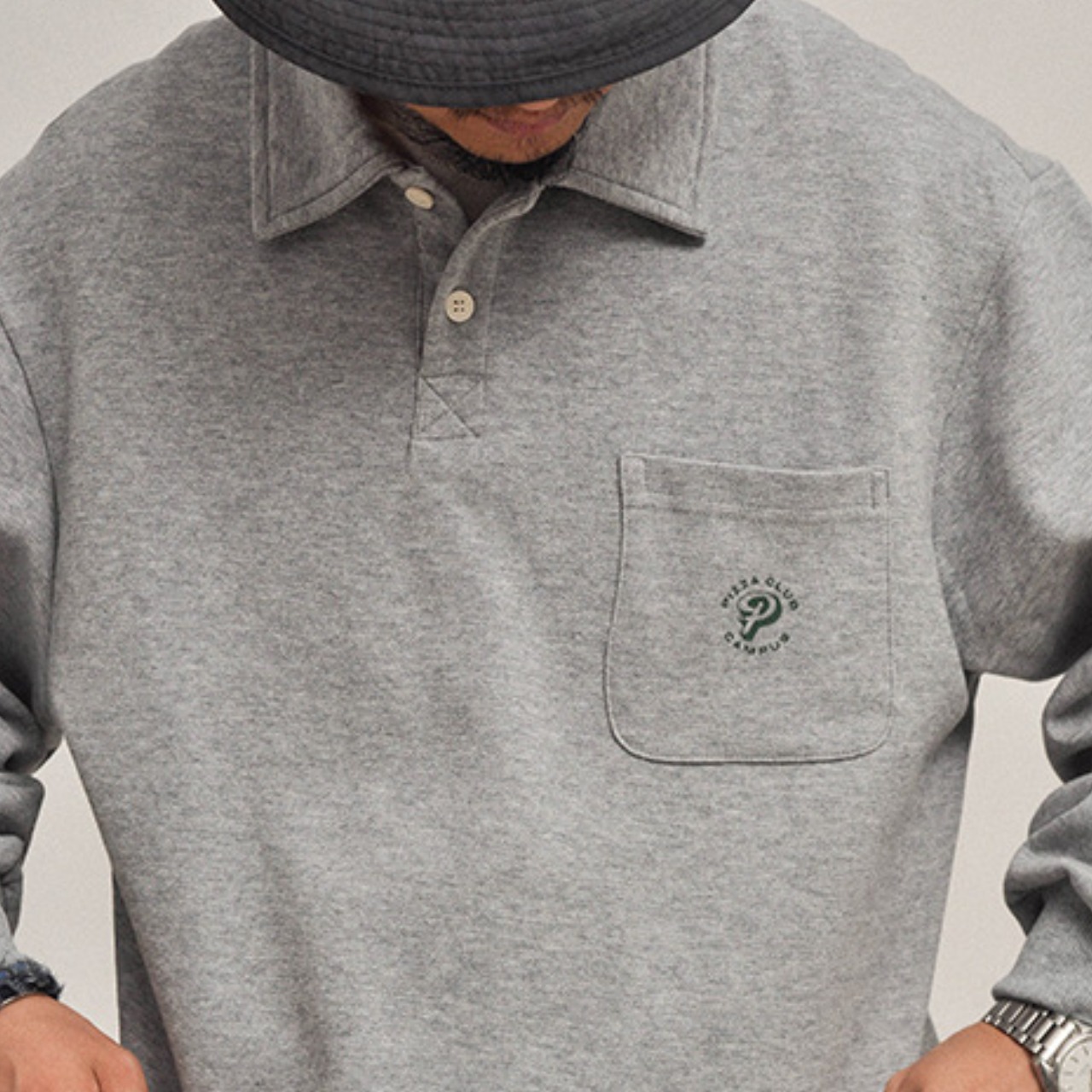 ポロカラー プルオーバー スウェット A1701 - 1