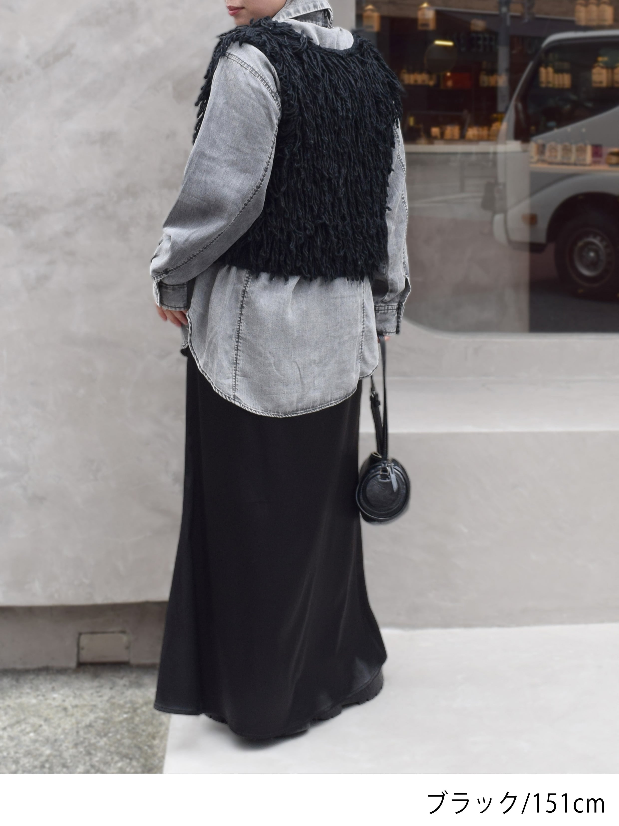 ロージーモンスター　サテンラインメルトンベスト　グレー ロージーモンスター サテンラインメルトンベスト グレー rosy monster