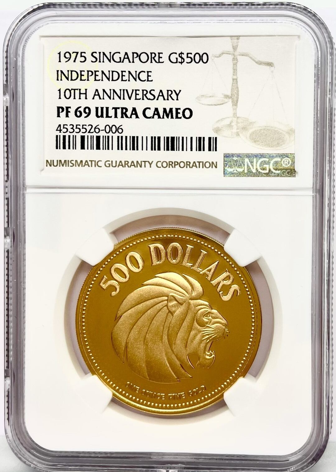 シンガポール独立10周年 500ドルプルーフ金貨 | Pay ID シンガポール独立10周年 500ドルプルーフ金貨 | Pay ID