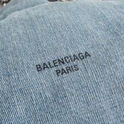 バレンシアガ クラッシュ スモール トートバッグ デニム SS24