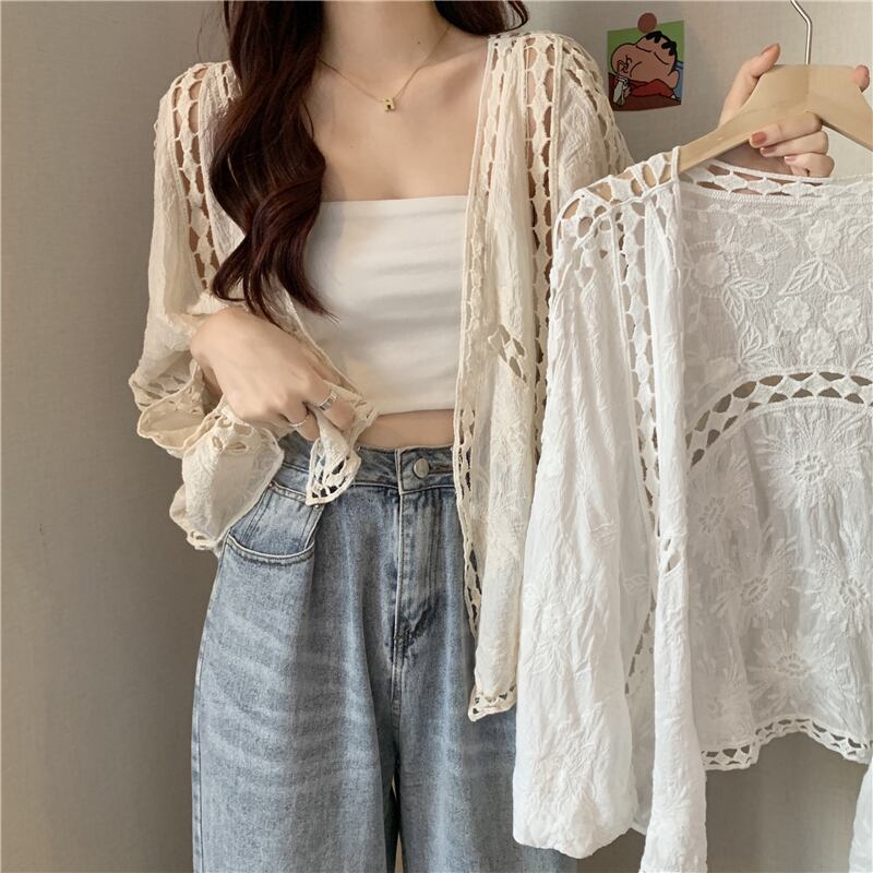 カーディガンショートコート 薄手サマールーズトップス 夏物 1号婦人64191513538