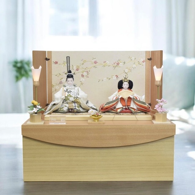 雛人形 親王飾り【わのか枝桜】収納上手｜おしゃれ｜モダン｜今どき| おすすめ|かわいい｜和モダン｜スタイリッシュ