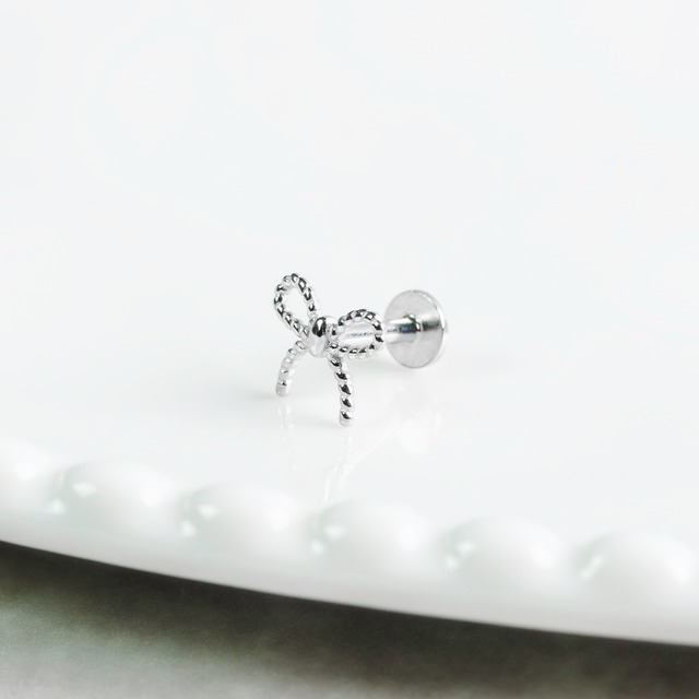 ribbon silver pierce [ｼﾙﾊﾞｰｶﾗｰ]