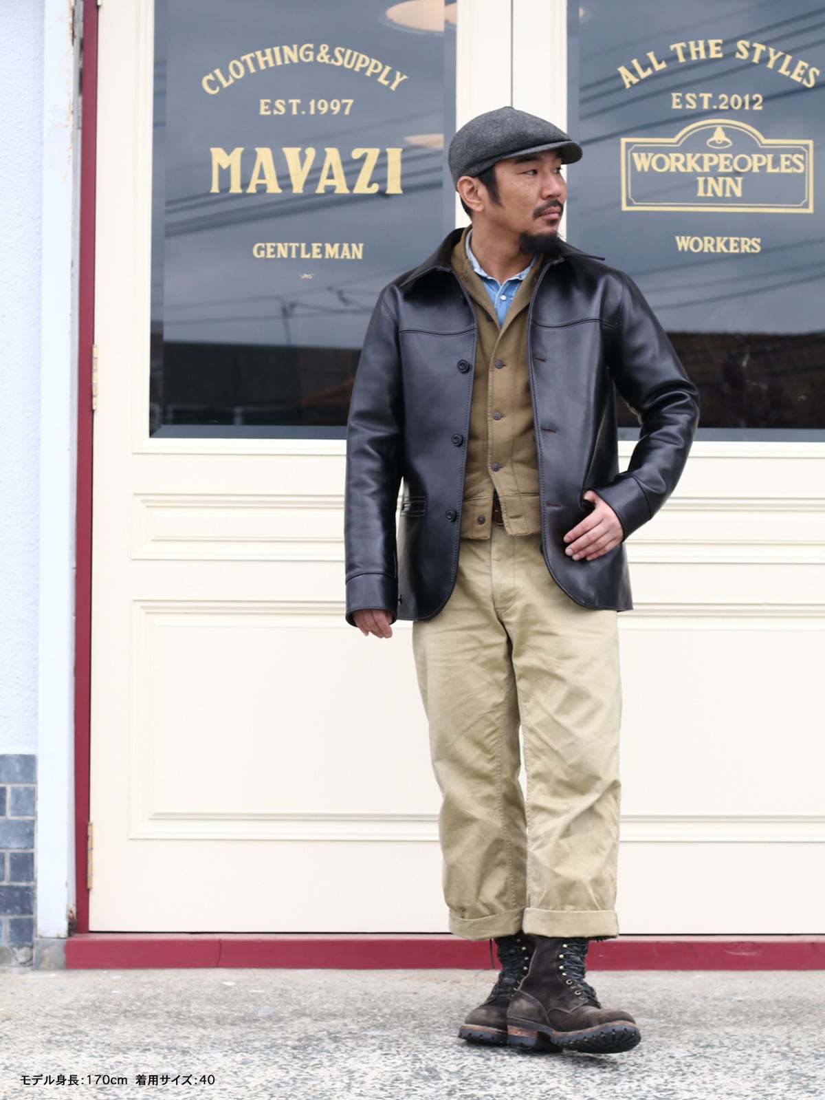 Y'2 LEATHER ワイツーレザー ANILINE STEER ROUNDED HEM CAR COAT