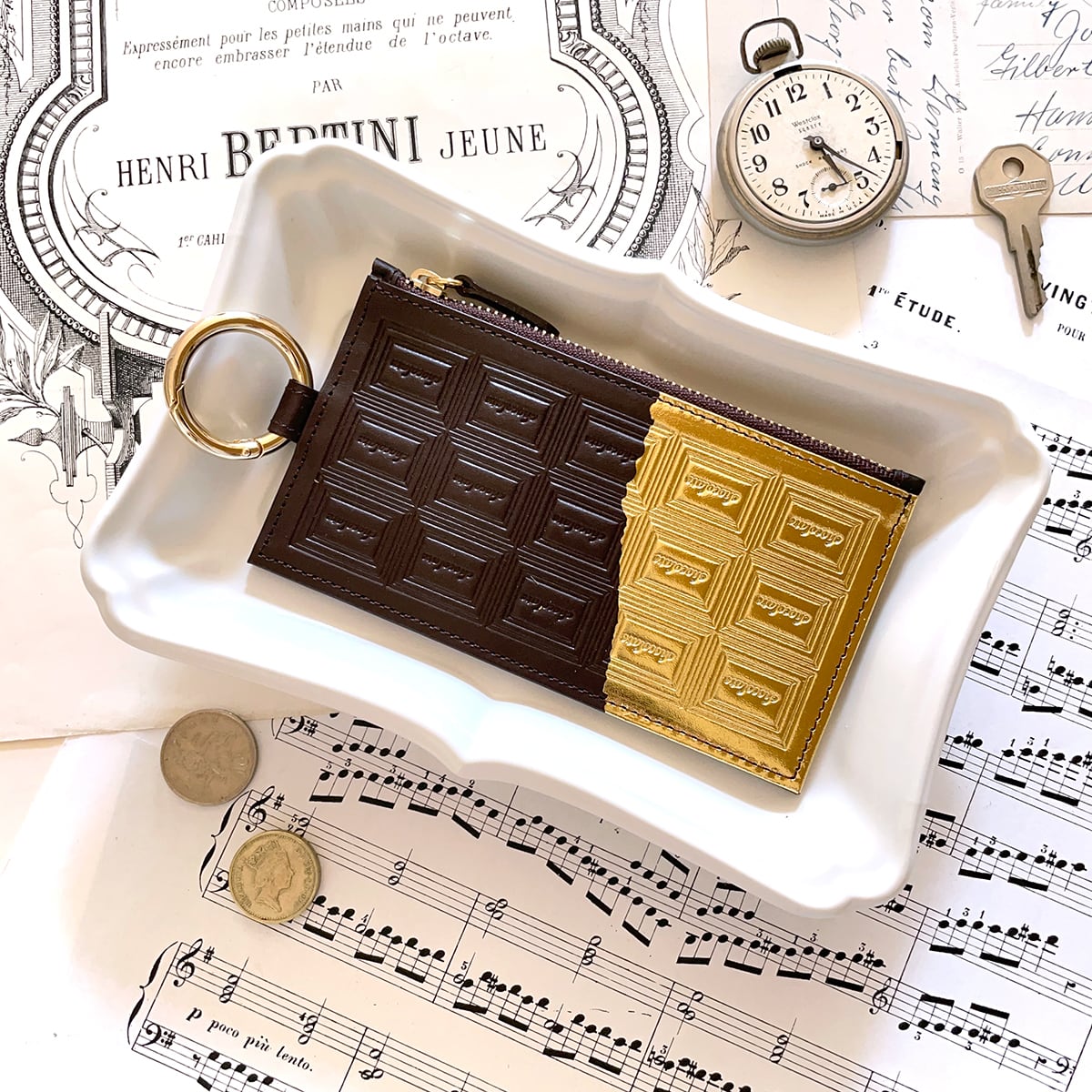 革のビターチョコ・フラグメントケース(金の包み紙)