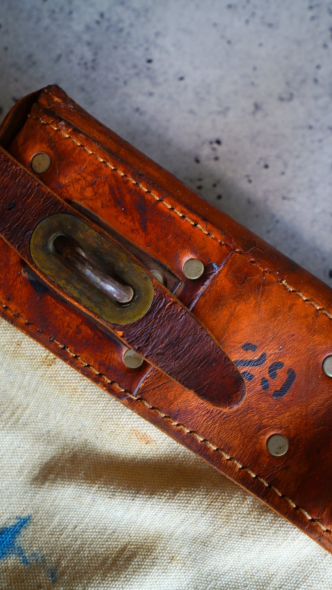 1940s】C.A. HOFFMAN & SON キャンバス × レザー インダストリアル