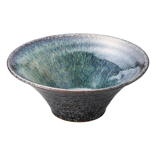 黒油滴流反5.0鉢