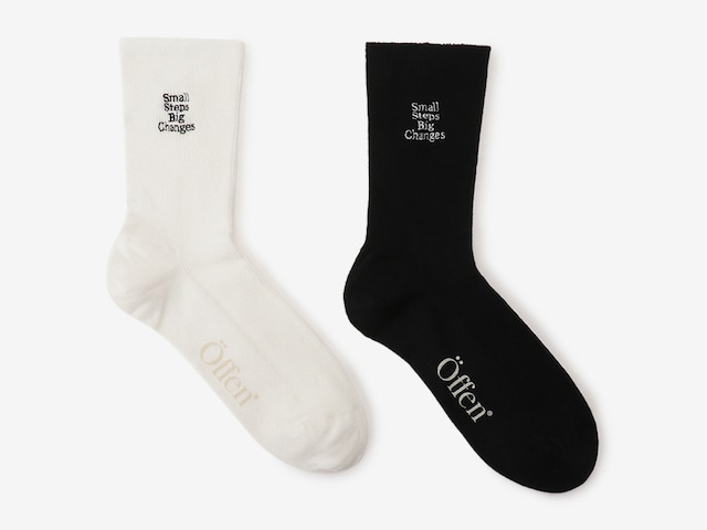 Small steps big changes. CREWSocks 2SET / WHITE & BLACK