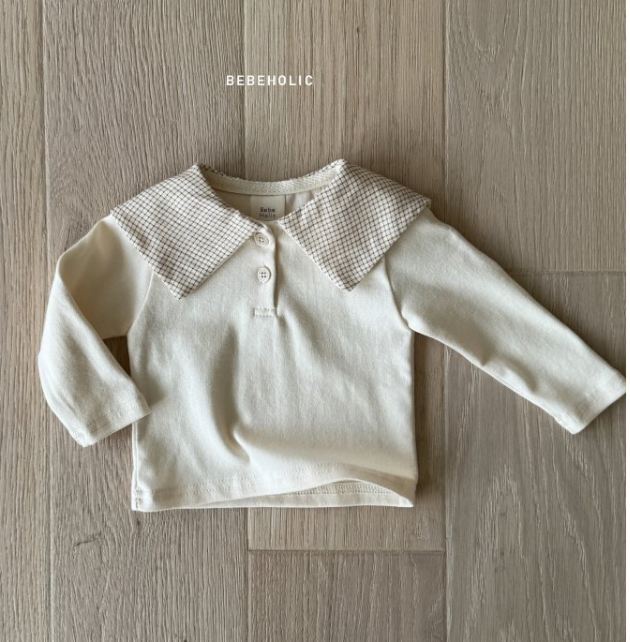 【即納】BEBEHOLIC   トップス　Tシャツ　襟付き　長袖　春　秋　ベビー　baby