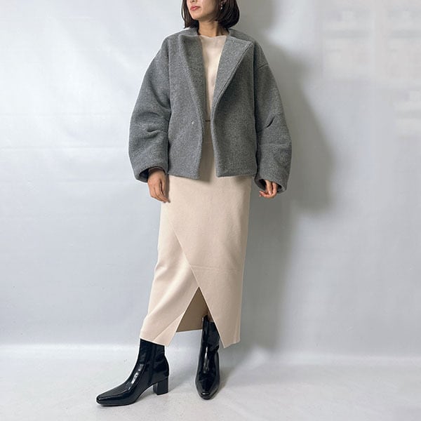 ラグナムーン 新品タグ付き ボアブルゾン グレー 今期物 LAGUNAMOON