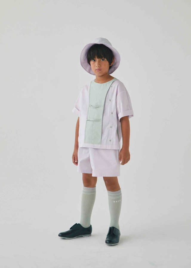 【22SS】GRIS ( グリ )Reversible Cook Shirt［S / M］lavender　リバーシブル　シャツ