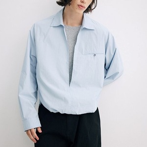 ペールトーン Vネックスリット ワイドシャツ a-1347