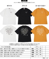 ◆アウトライン ハートロゴ Tシャツ◆gt-6092-242