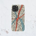受注生産 iPhoneケース 赤い幹線の細密都市地図｜都市地図 UMAP042A