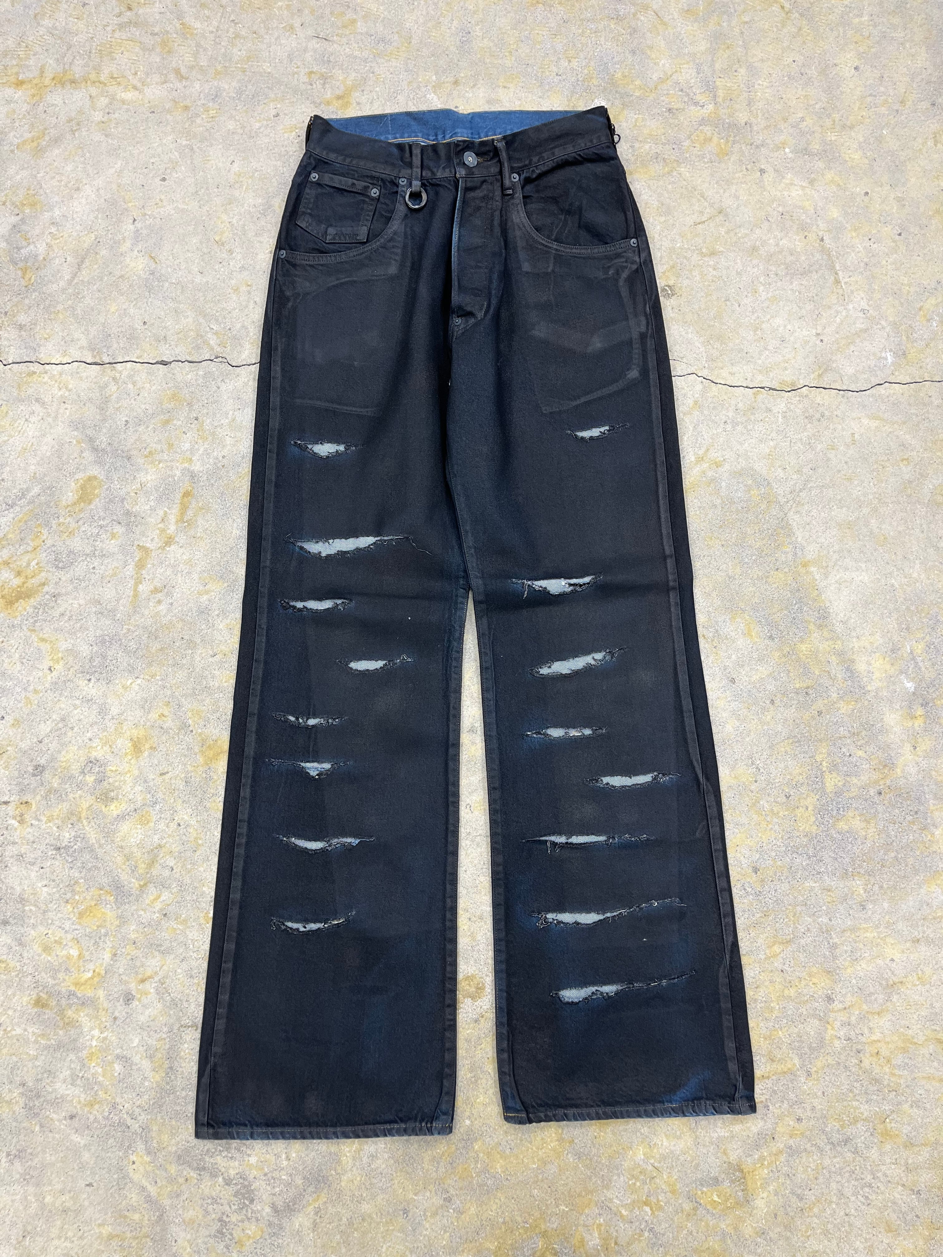 inhzoy Kids Girls High Waist Distressed Flared Jeans Bell Bottom Denim  Trousers Blue 8