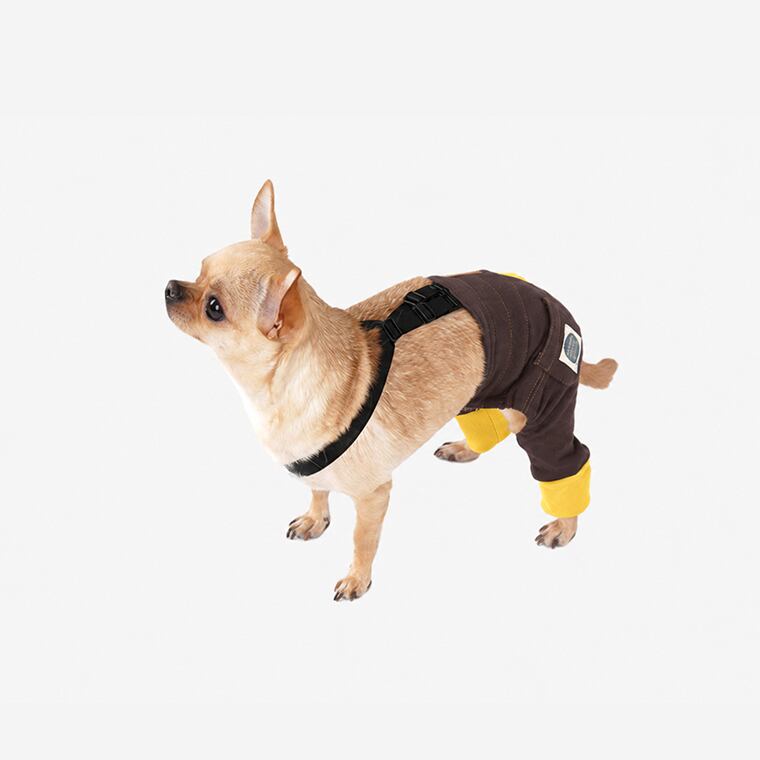waist salopette pants S ~ 2XL   / 犬服 スポーティ パンツ サロペット 冬 裏起毛 犬用 ボトム 綿100％ ドッグウェア シンプル サスペンダー 小型犬 中型犬 韓国ワンコ服 ペット洋服 おしゃれ 可愛い