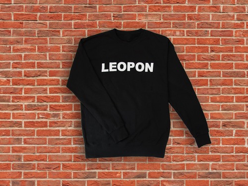 LEOPON logo sweat black
