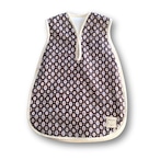 ベビースリーパーコットン100% ・ソレイアード風こげ茶花柄