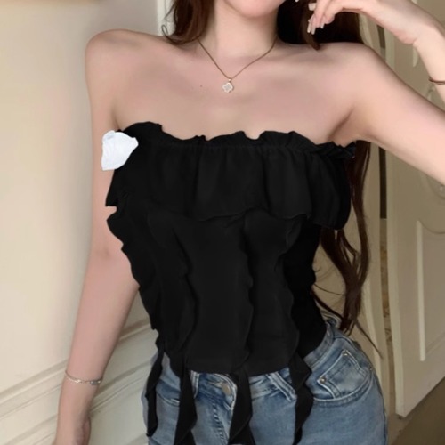 2色／ラッフルデザインベアトップ ・10432