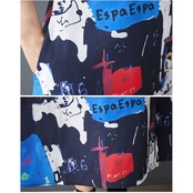 モダンアート風 シャツワンピース  30091