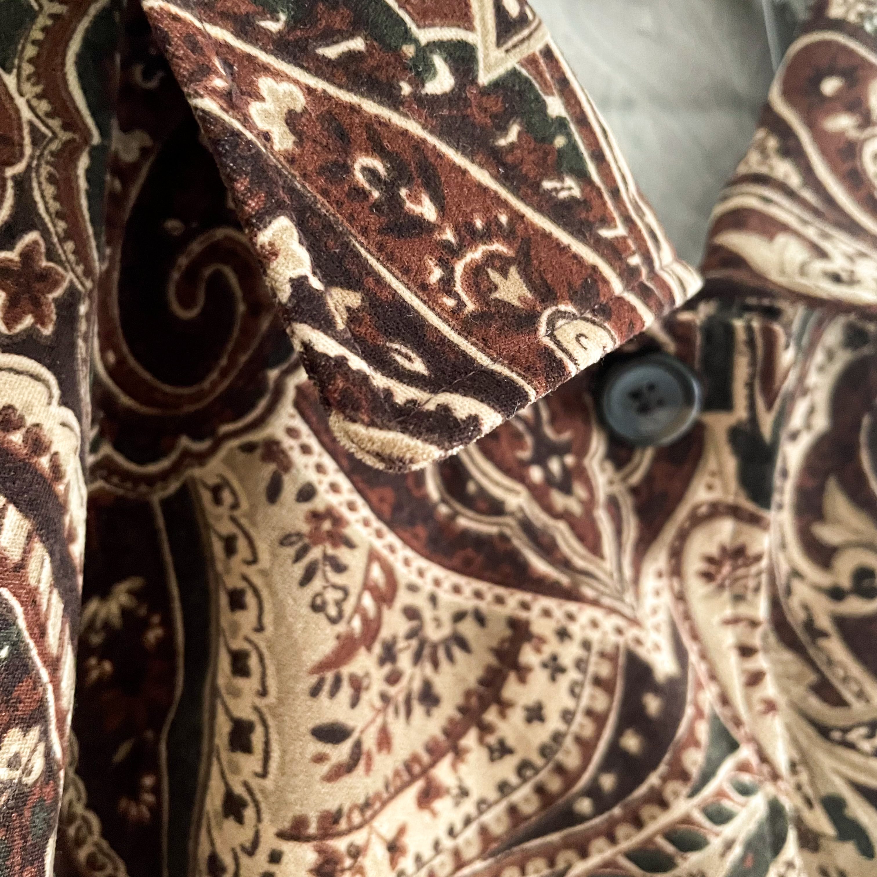 80s rétro paisley shirt 80年代 ペイズリー柄シャツ 総柄シャツ ...