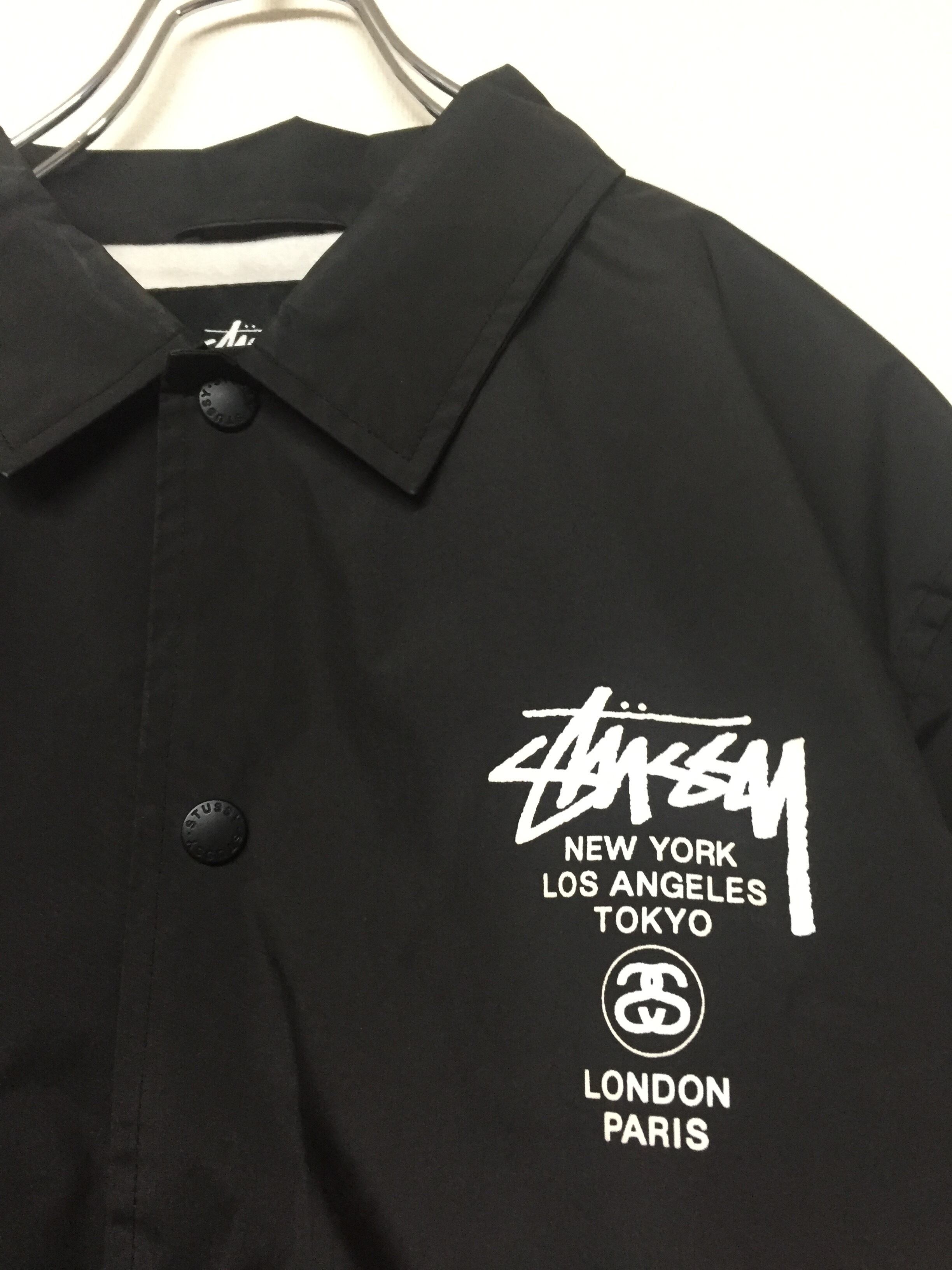 ストゥーシー コーチジャケット バックプリント M stussy ステューシー コーチジャケット M 迷彩 バックロゴ