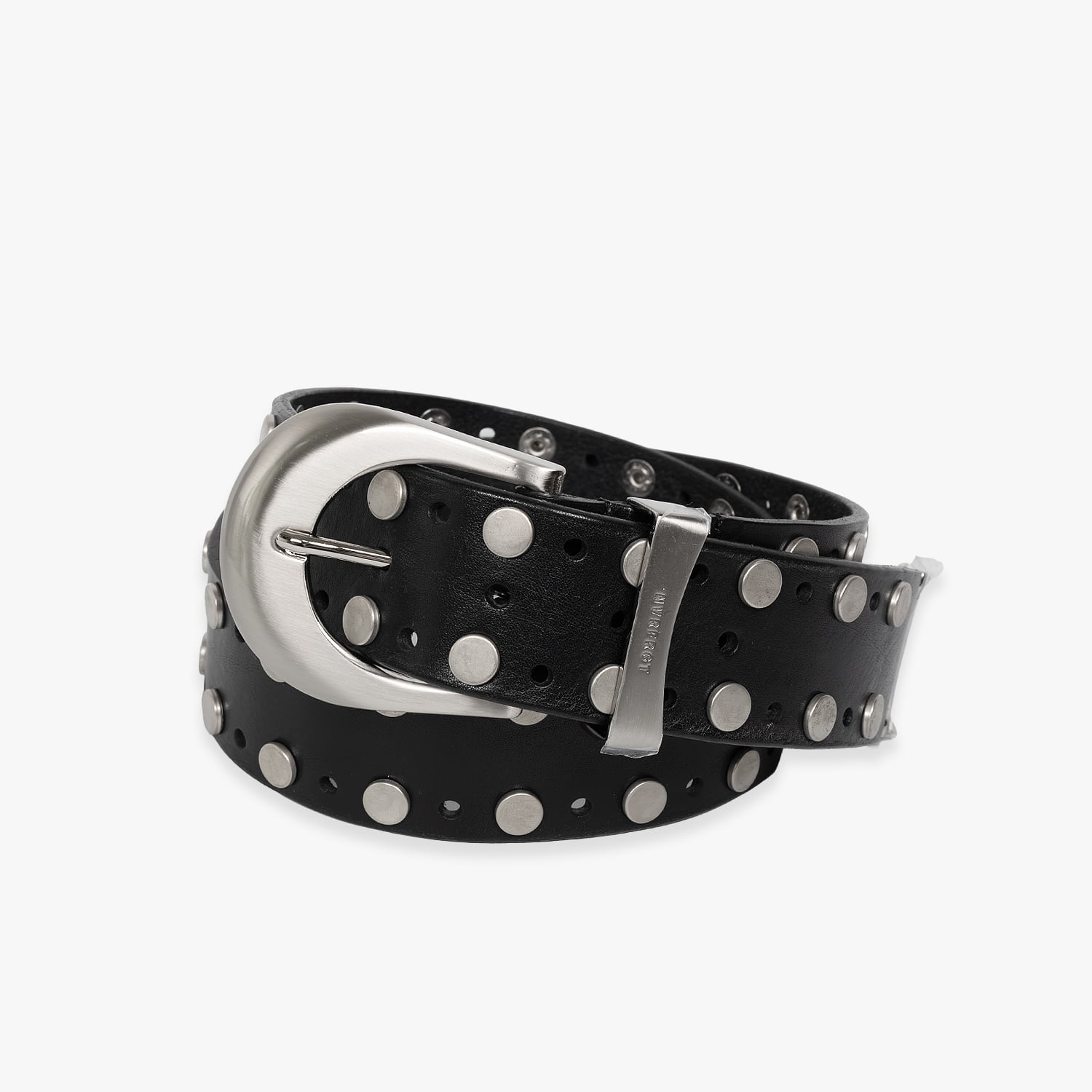 NVRFRGT 26AW 4c STUDDED LEATHER BELT (BLACK)