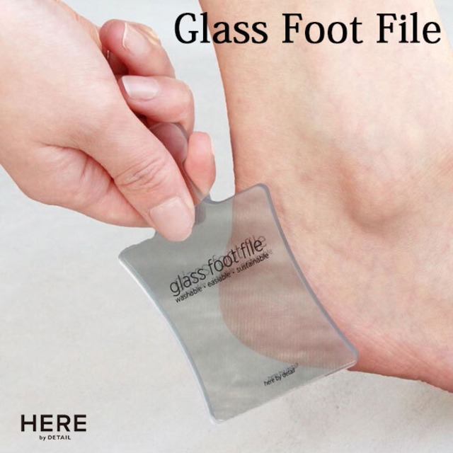 Glass Foot File グラス フット ファイル 角質落とし やすり 美容 HERE by DETAIL