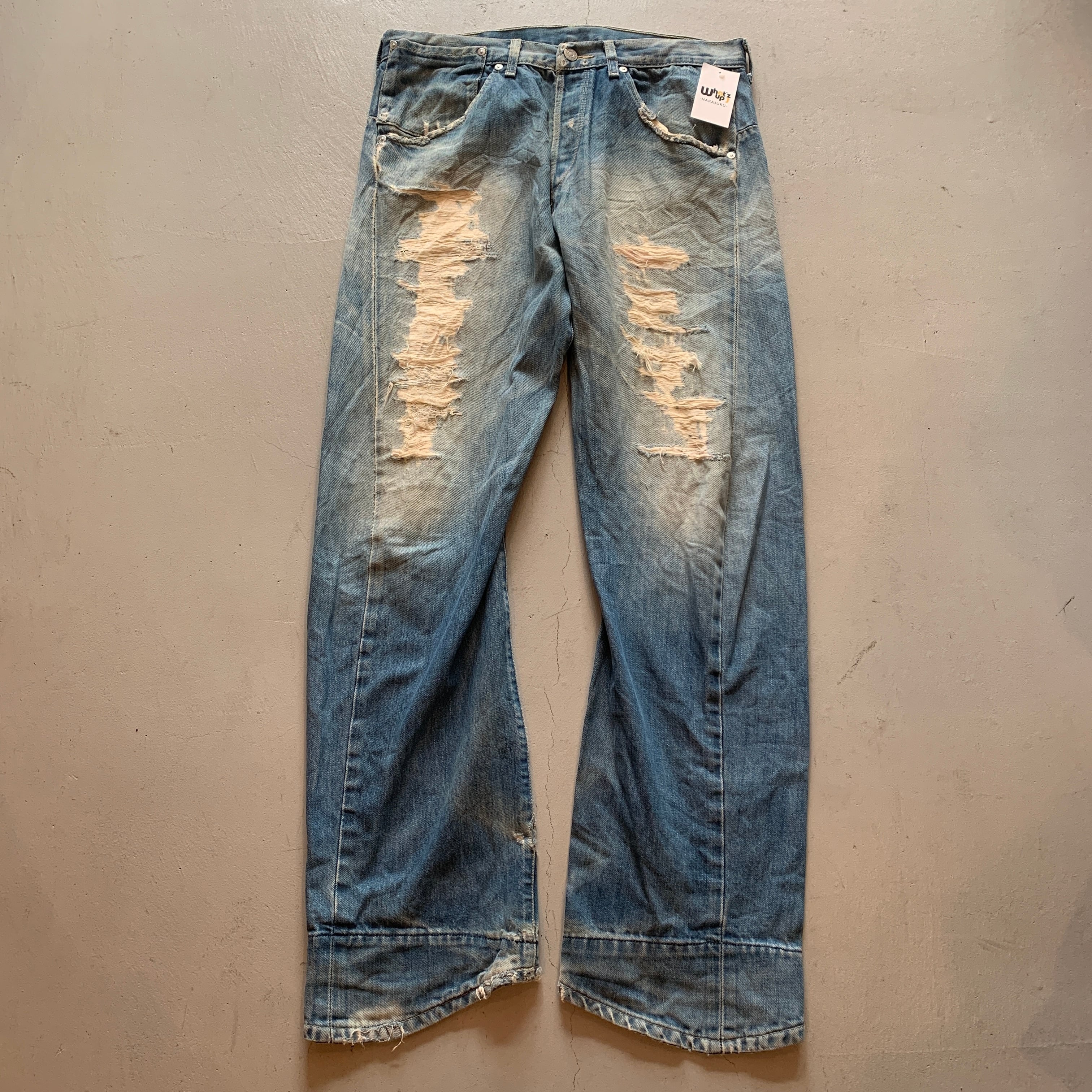 シュガーヒル CRUSHED CONSTRUCTED しゃくりあげ DENIM PANTS 