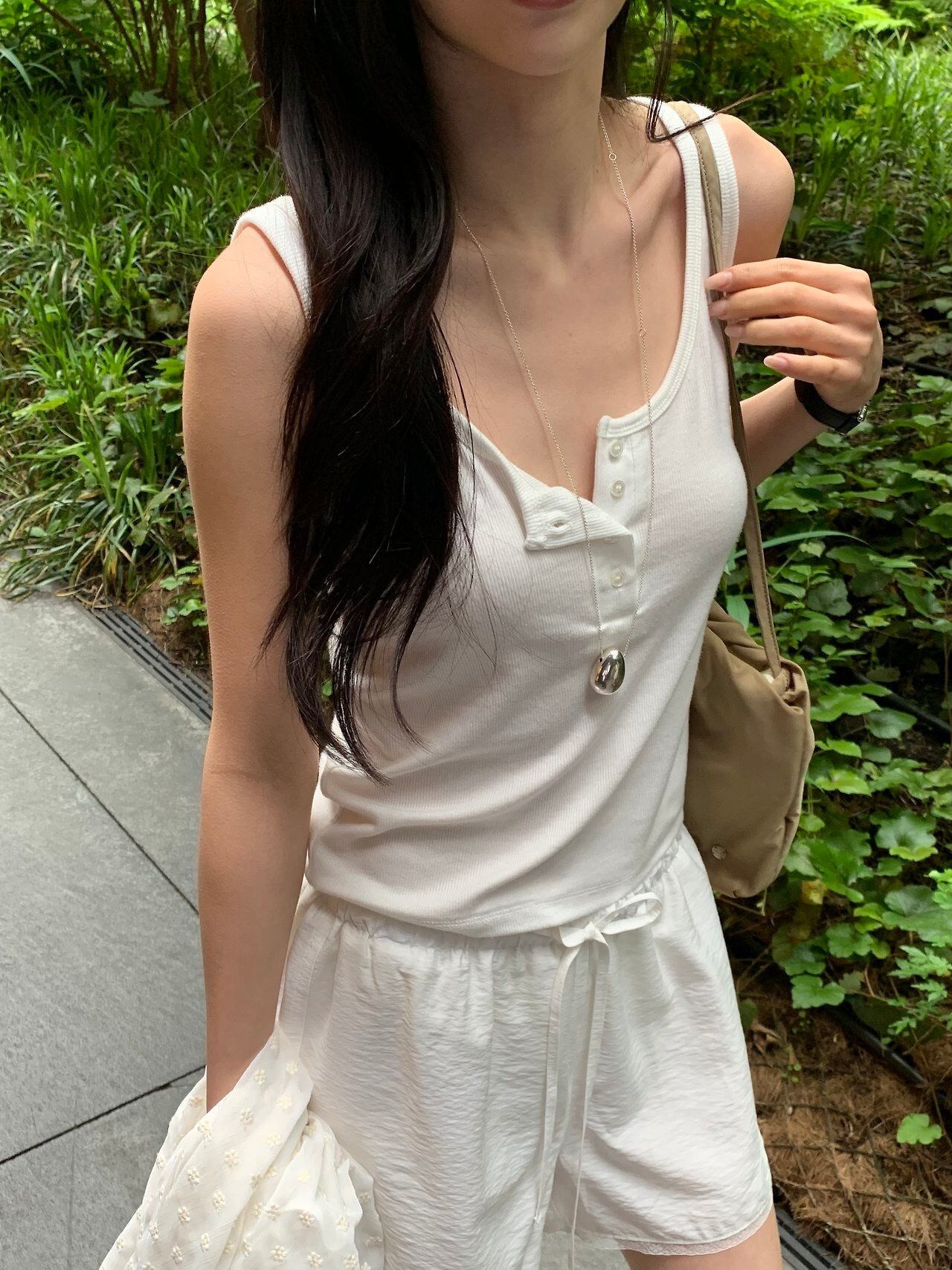 (予約) verveine / Loe henley neck sleeveless