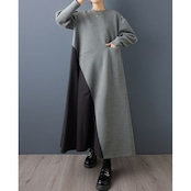 アシメ 配色 モードワンピース 60061