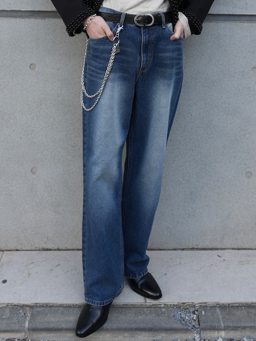 【ALUDE SELECT】simple wide denim pants