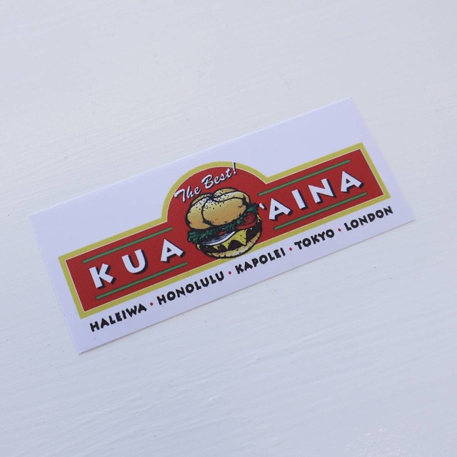 ★ハワイ直輸入★KUA 'AINA ステッカー／クアアイナ／ハンバーガー／ハワイカフェ／シール＜2＞