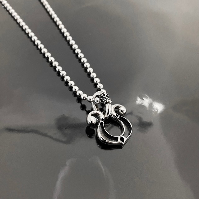RHYTHMIC HORSESHOE BALL CHAIN NECKLACE / リズミックホースシューボールチェーンネックレス