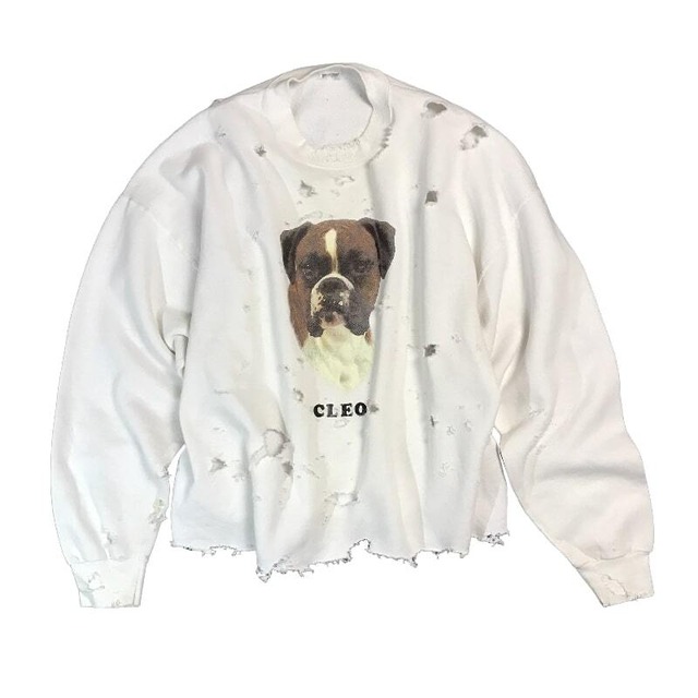 broken sweatshirt cleo white 2XL