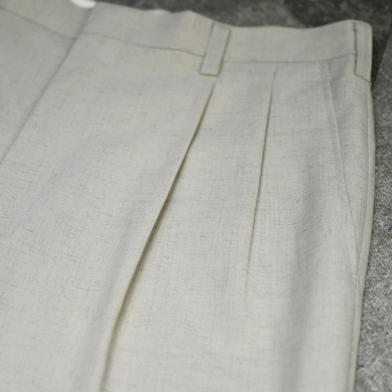 rayon blend 2tuck slacks ivory