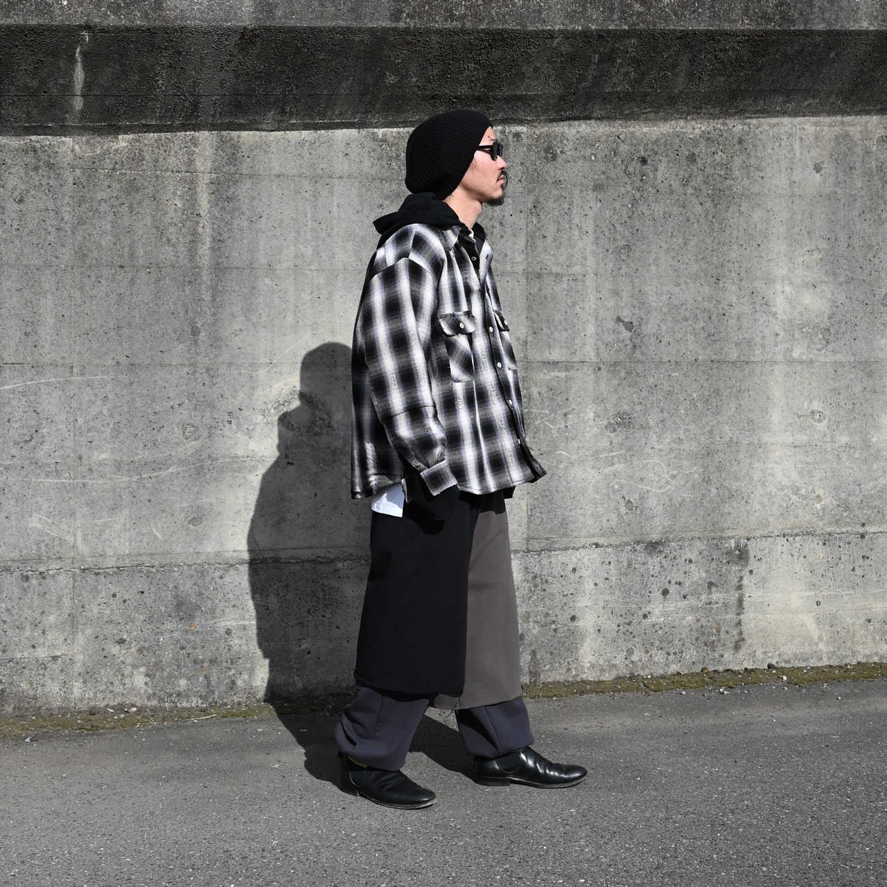 Leh / Hoodie Layered Shirts コーディネート