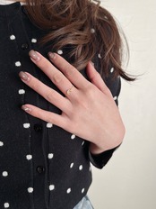 S925 ムーンチェーンリング