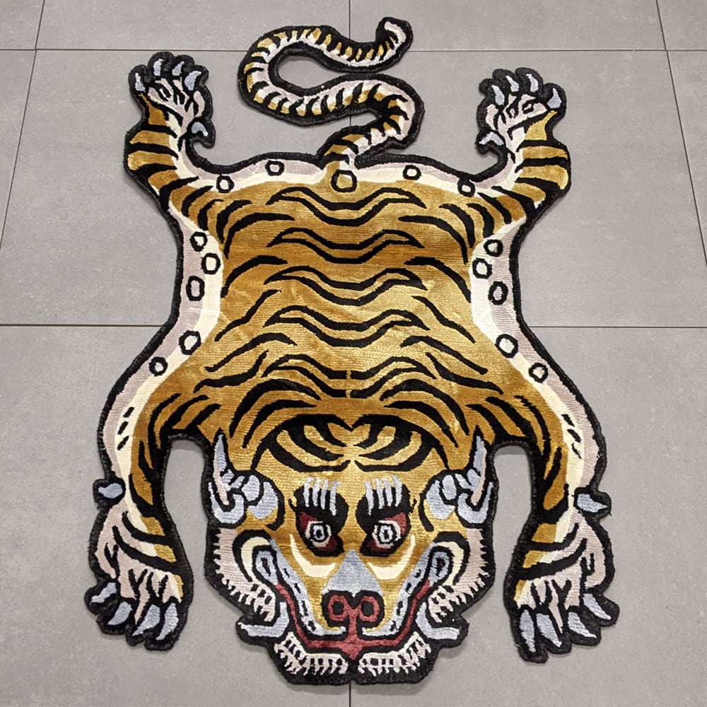 Tibetan Tiger Rug (Sサイズ シルク 063) チベタンタイガーラグ