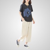 TRUBE ウォッシュドコットンクロプトパンツ【L~LL】アイボリー