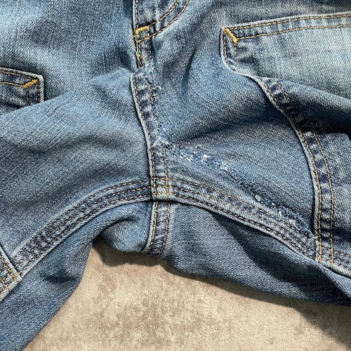 20s メキシコ製 デニム ダブルニー Carhartt 38×36 詳細写真6