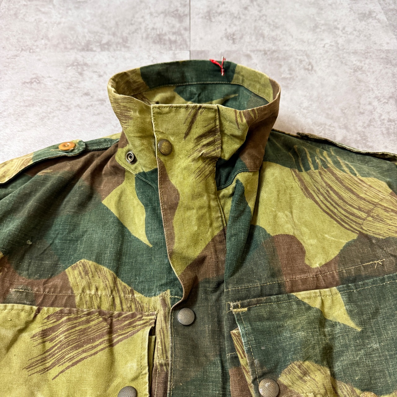 50's Denison Smock Beaver Tail Brushstroke camo Belgian Army 50年代 デニソンスモック ビーバーテイル ブラッシュストロークカモ ベルギー軍 ミリタリー ヴィンテージ ビンテージ  TT2026-0019 - 5