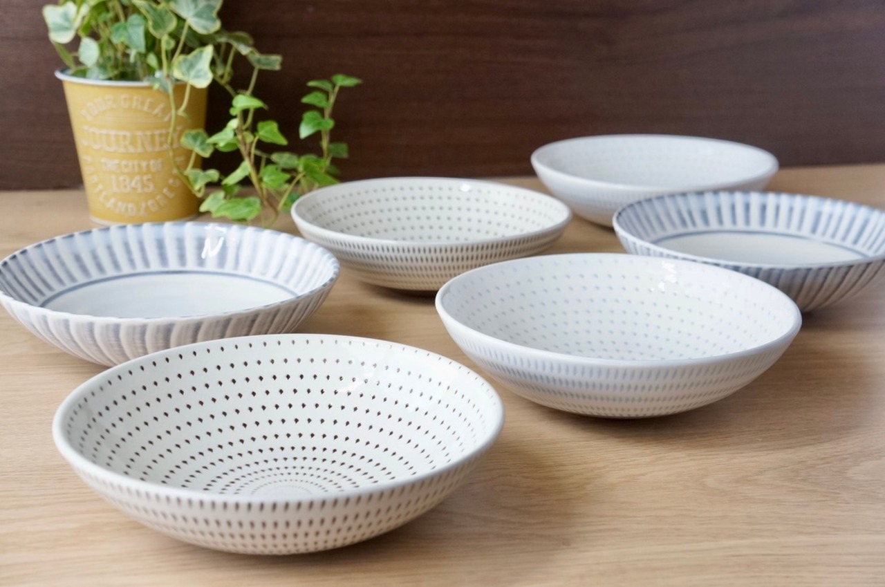 小石原焼 福嶋製陶 浅鉢 茶色とびかんな ①【18-512】