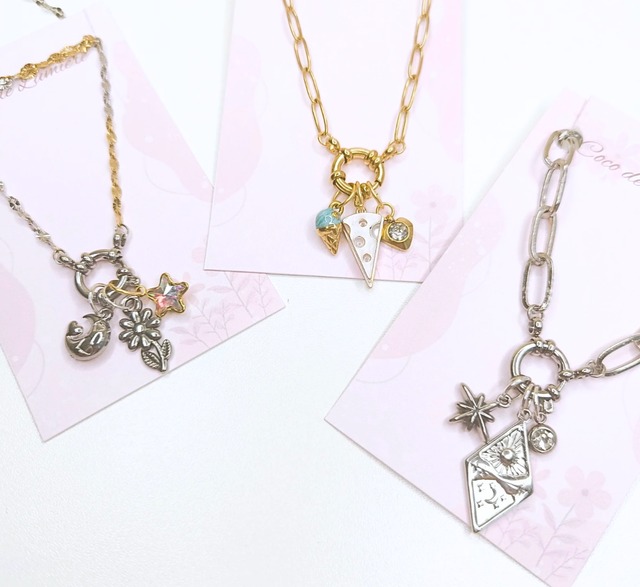 気分に合わせて自由に付け替え！Charmie Necklace チャーミーネックレス