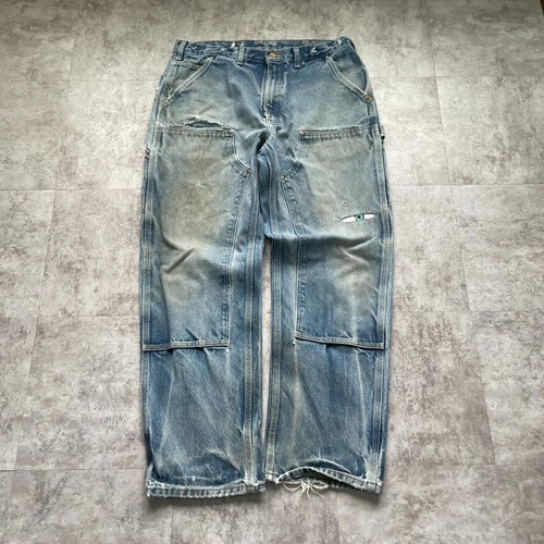メキシコ製 デニム ダブルニー Carhartt B07 DNM 36×32
