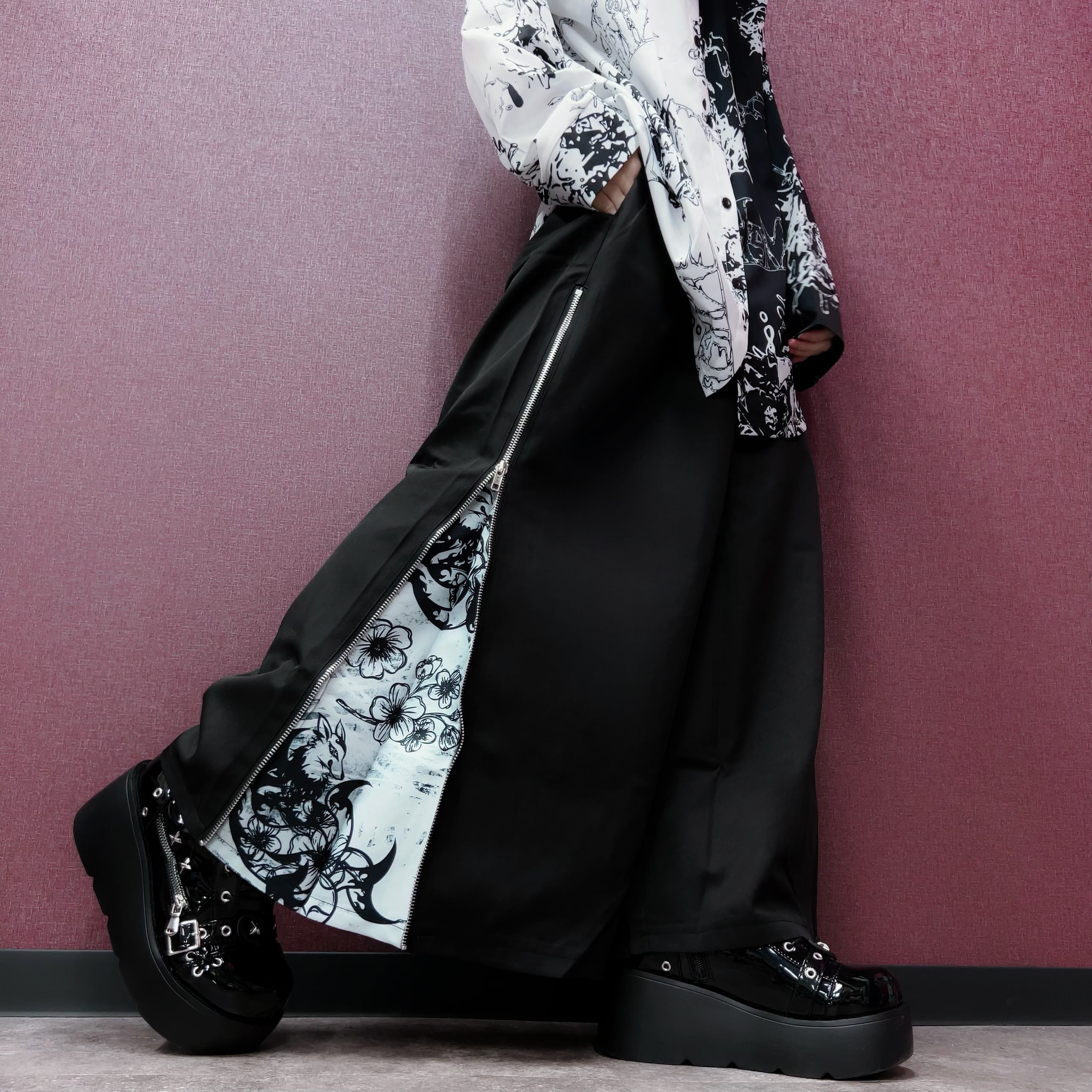 2WAY SIDE ZIP WIDE PANTS【九尾×PLUM】 | NIER CLOTHING