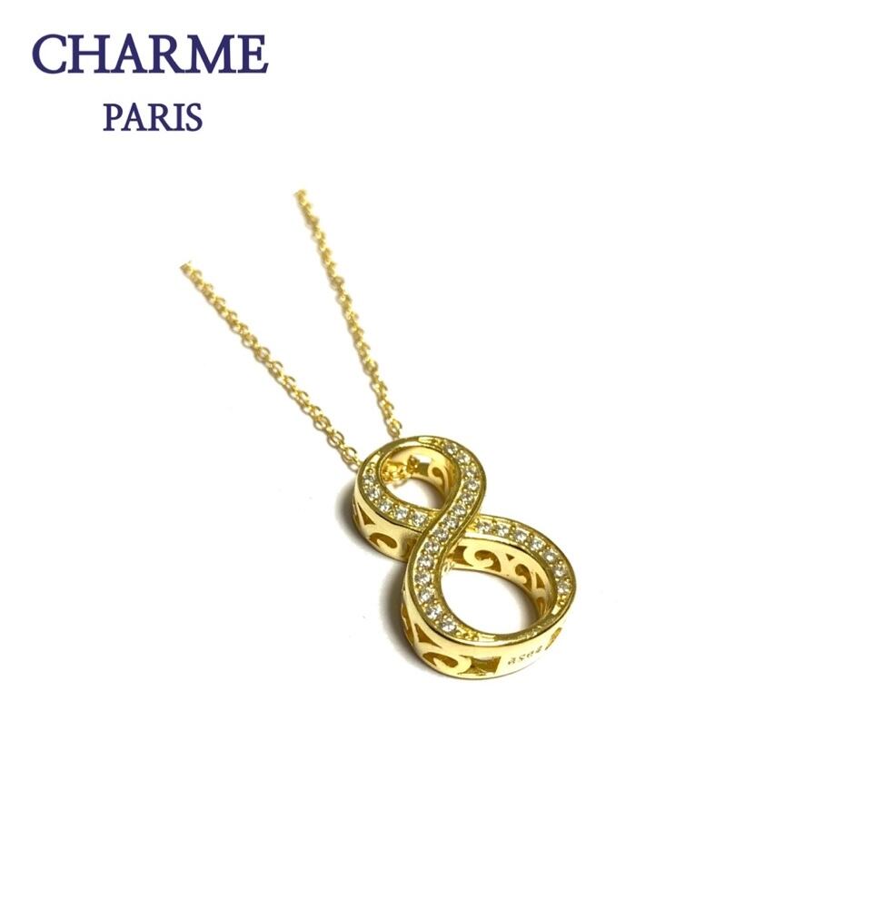 22k plating cz diamond number necklace (8)