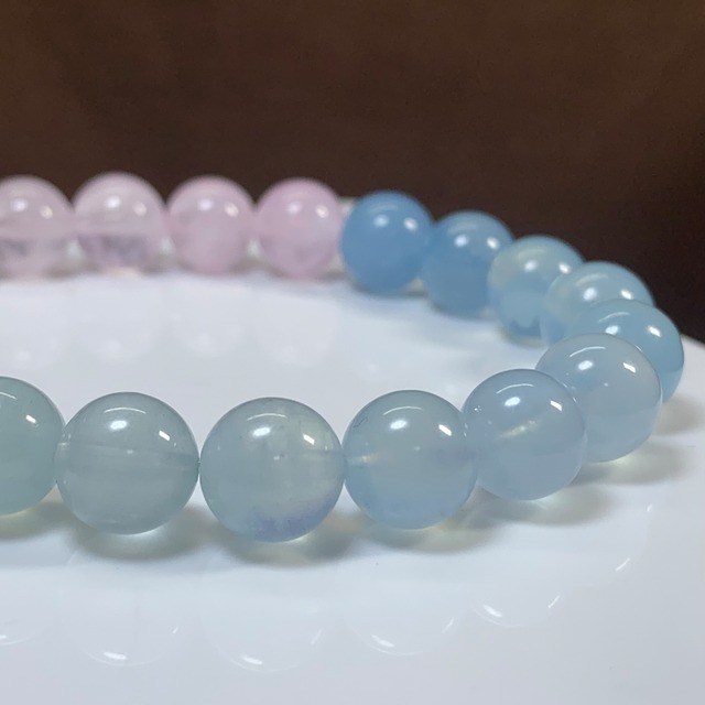 no9.爽やかパステル☆グラデーションミックスベリル ブレスレット